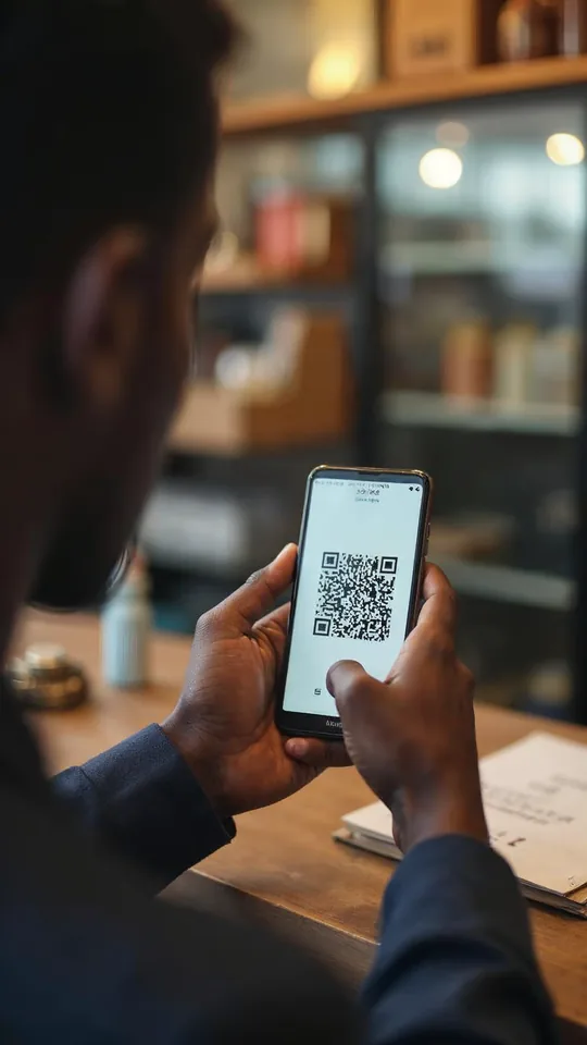 Illustration — Personne scannant un code QR avec son smartphone pour recevoir des fonds en bitcoin